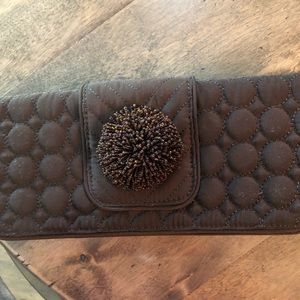 Vera Bradley clutch with metal chain strap